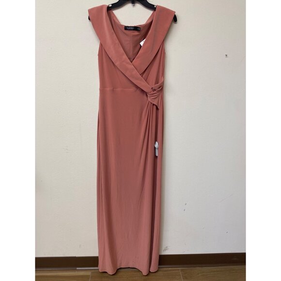 Lauren Ralph Lauren Dresses & Skirts - Lauren Ralph Lauren Women's Pink Mahogany Jersey Off The Shoulder Gown NWT